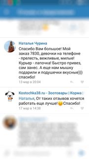 Отзыв о Kostochka38, Наталья
